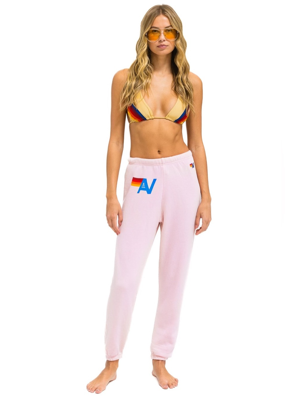 Aviator Nation Light Pink Sweatpants L
